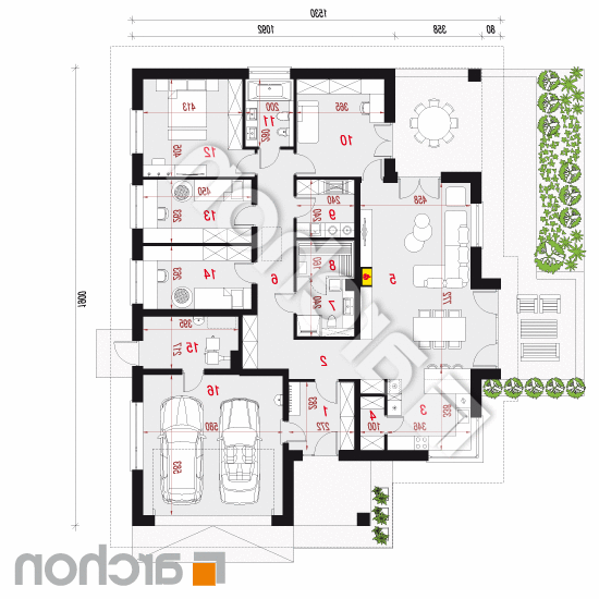 Dom w jonagoldach 4 (G2) | rzut parteru