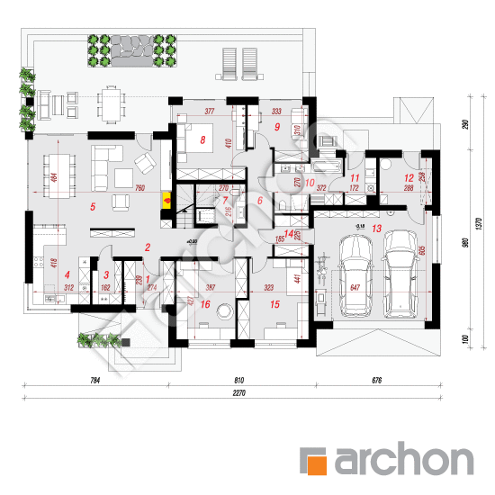 Dom w alwach 5 (G2) | rzut parteru