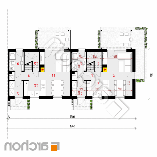 Dom w everniach 4 (R2BA) | rzut parteru