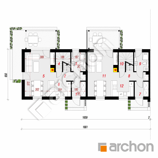 Dom w everniach 4 (R2BA) | rzut parteru