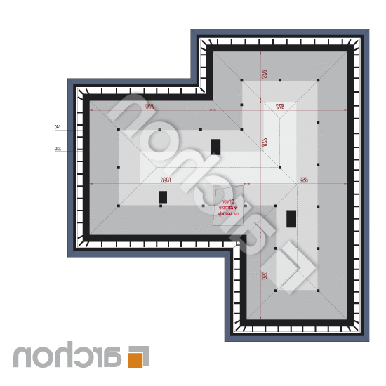 Dom w starkach (G2) | rzut poddasza