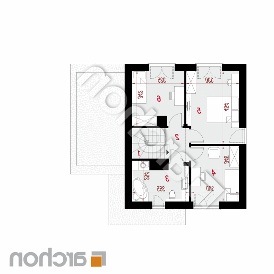 Dom w arkadiach 3 (GB) | rzut poddasza