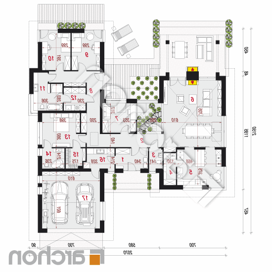 Dom w kliwiach 4 (G2) | rzut parteru