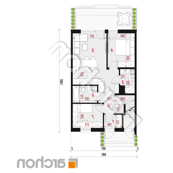 Dom w bratkach 19 (R2SE) | rzut parteru