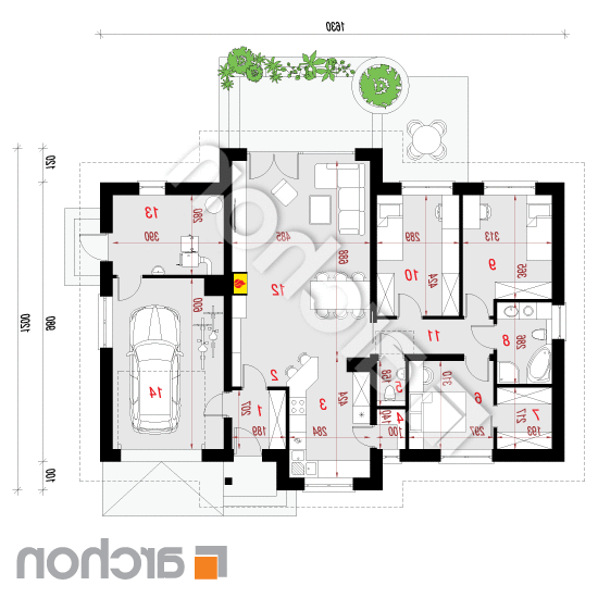 Dom w nerinach 3 | rzut parteru