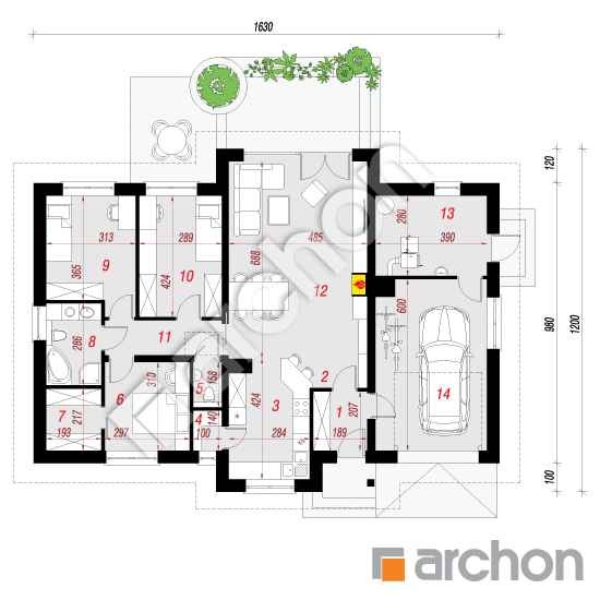 Dom w nerinach 3 | rzut parteru