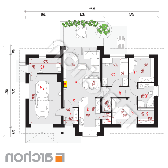 Dom w nerinach 5 | rzut parteru