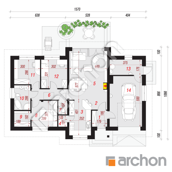 Dom w nerinach 5 | rzut parteru