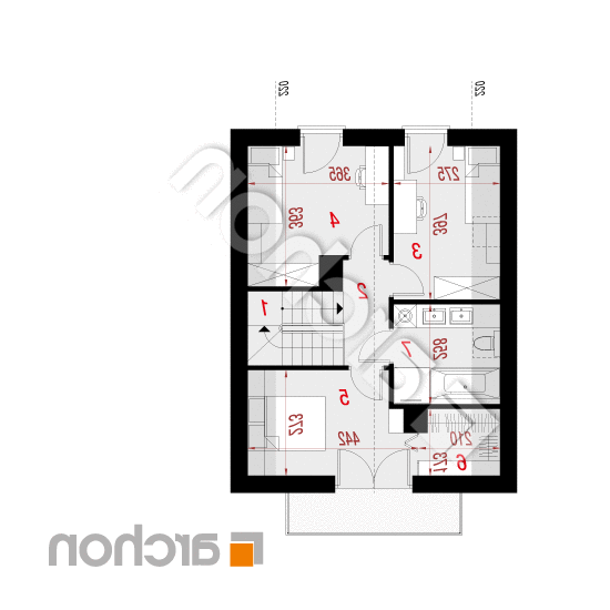 Dom w arkadiach 6 | rzut poddasza