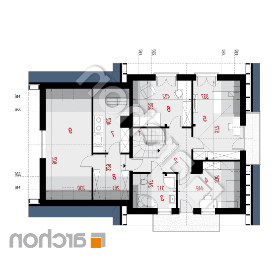 Dom w rododendronach 20 (G2N) | rzut poddasza