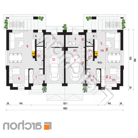 Dom w gunnerach 2 (R2) | rzut parteru