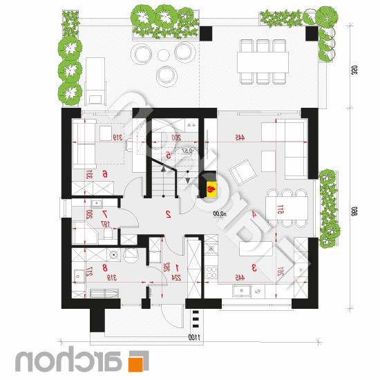 Dom w bluszczu 3 | rzut parteru