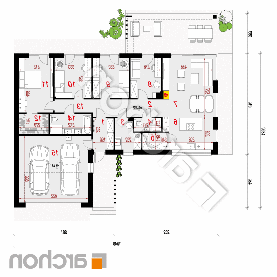 Dom w jałowcach 3 (G2) | rzut parteru