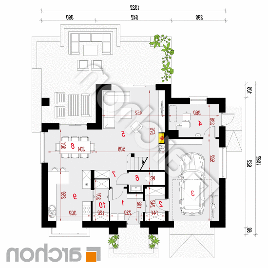 Dom w kalateach 6 (T) | rzut parteru