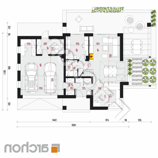 Dom w amorfach 2 (G2) | rzut parteru