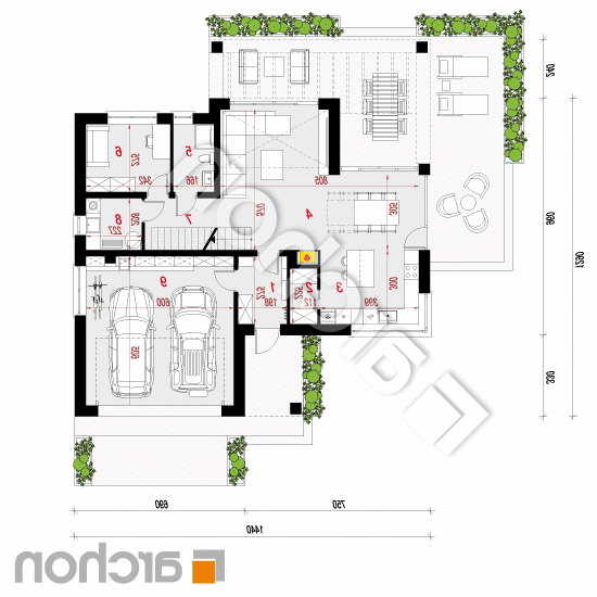 Dom w dabecjach 5 (G2) | rzut parteru