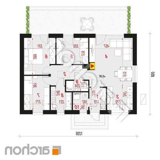 Dom w kruszczykach 10 (E) OZE | rzut parteru