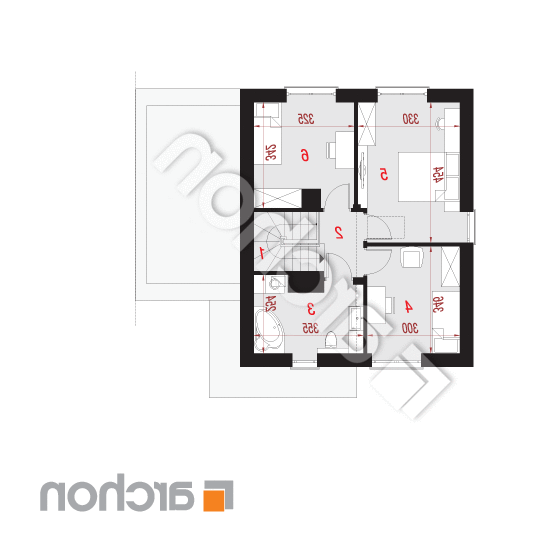 Dom w arkadiach 3 (GBT) | rzut poddasza