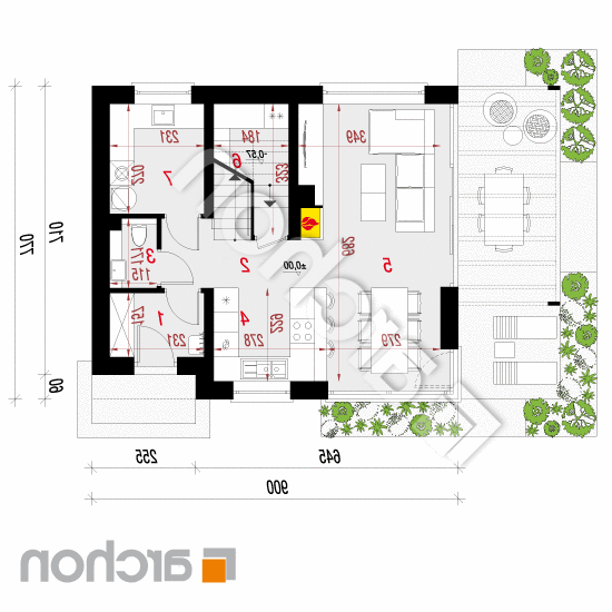 Dom w motylkach 2 | rzut parteru