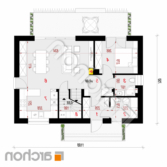 Dom w iberisach 5 | rzut parteru