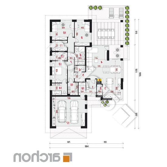 Dom w przebiśniegach 5 (G2) | rzut parteru