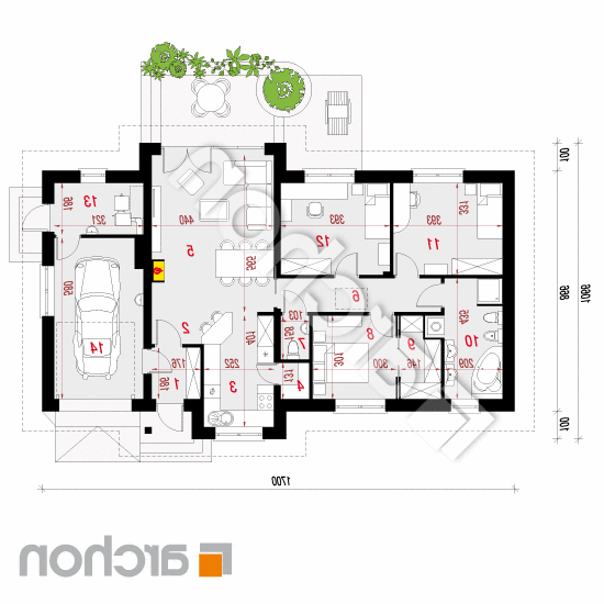 Dom w nerinach 4 | rzut parteru