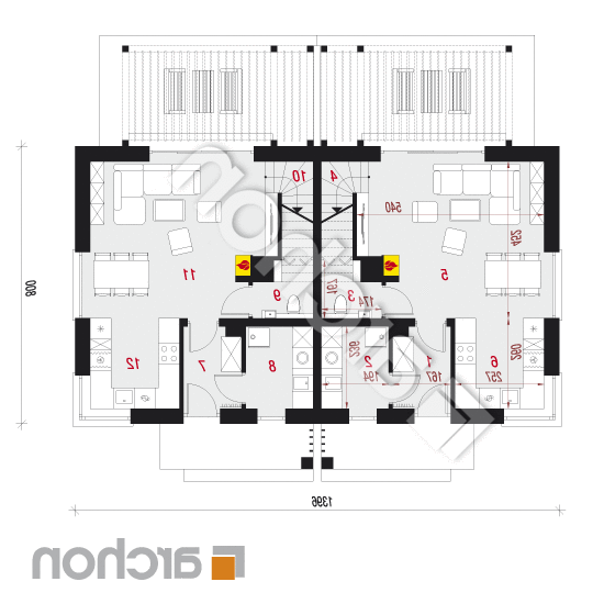 Dom w borówkach (R2N) | rzut parteru