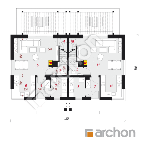 Dom w borówkach (R2N) | rzut parteru