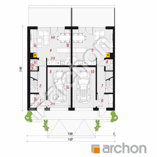 Dom w riveach 23 (GR2B) | rzut parteru