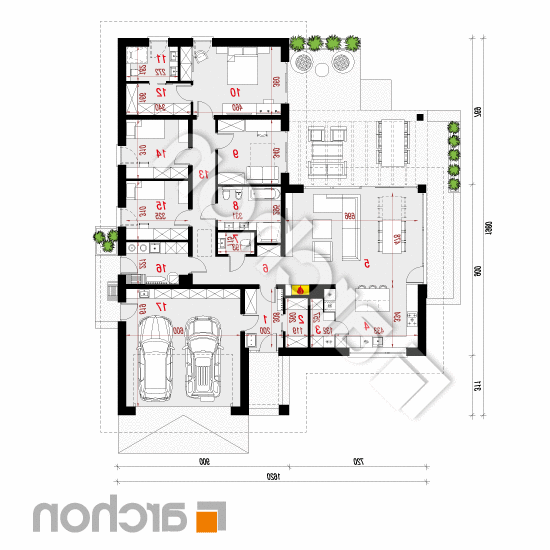 Dom w przebiśniegach 22 (G2) | rzut parteru