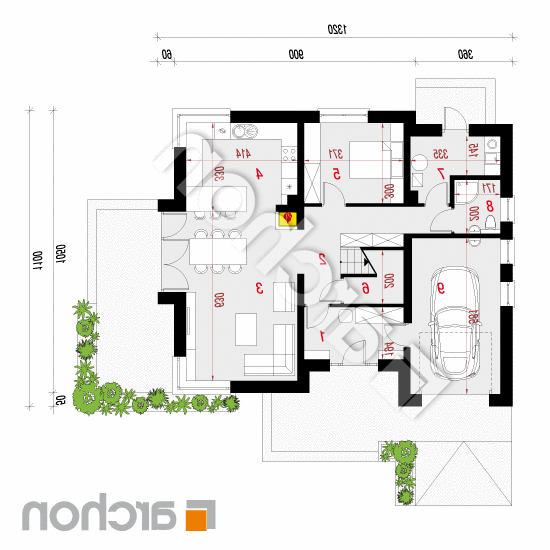 Dom w budlejach 3 (A) | rzut parteru