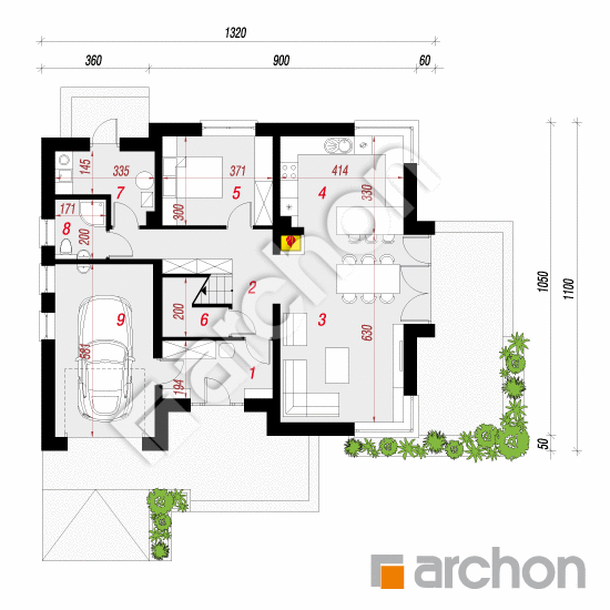 Dom w budlejach 3 (A) | rzut parteru