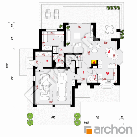 Dom w kalateach 2 (P) ver.2 | rzut parteru