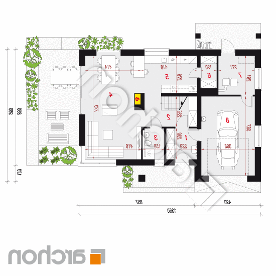 Dom w idaredach 10 | rzut parteru