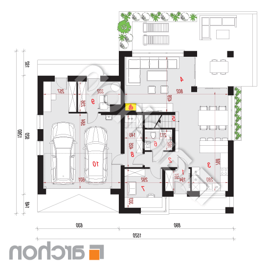 Dom w karisjach 2 (G2) | rzut parteru