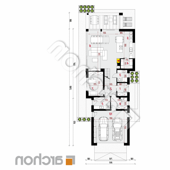 Dom w agapantach 2 (G2) | rzut parteru