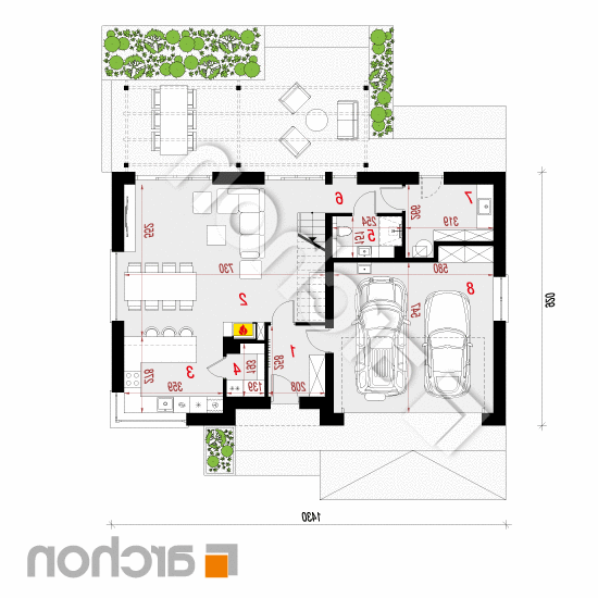 Dom w złociszkach 4 (G2) | rzut parteru