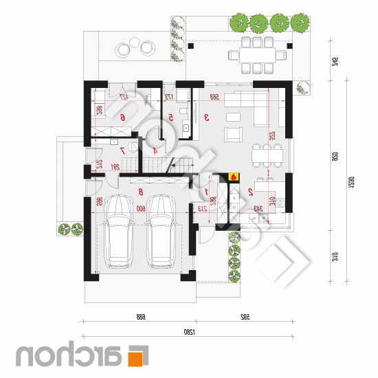 Dom w naradkach 2 (G2) | rzut parteru