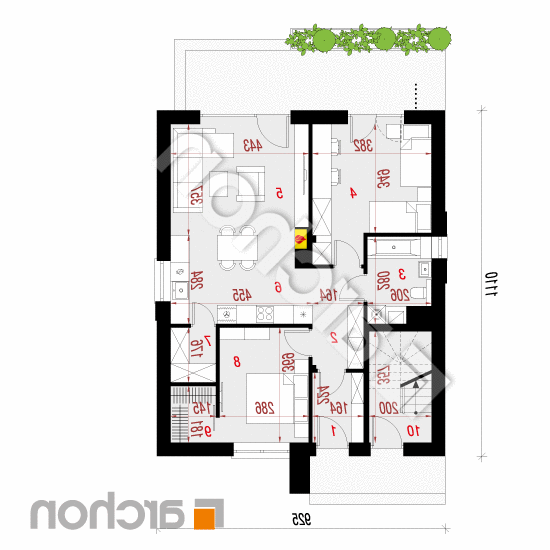 Dom w bratkach 11 (R2) | rzut parteru