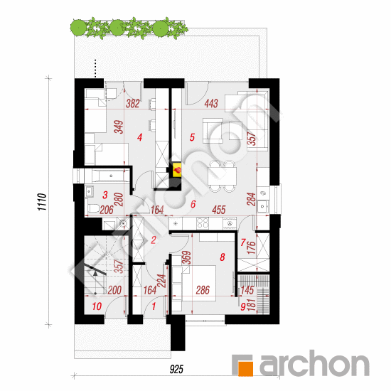 Dom w bratkach 11 (R2) | rzut parteru