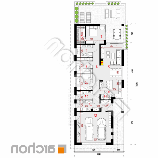 Dom w modrzewnicy 9 (G2) | rzut parteru