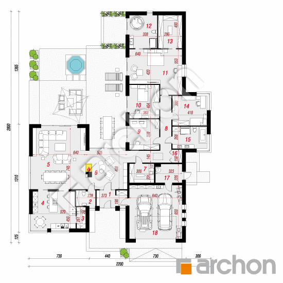 Dom w kliwiach 2 (G2) | rzut parteru