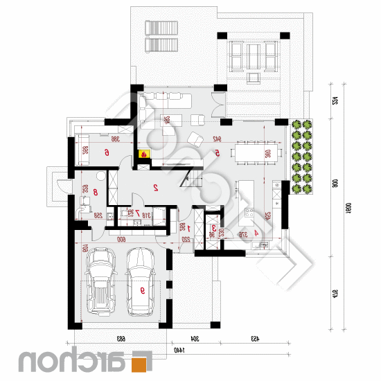 Dom w felicjach (G2) | rzut parteru