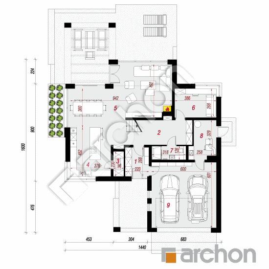 Dom w felicjach (G2) | rzut parteru