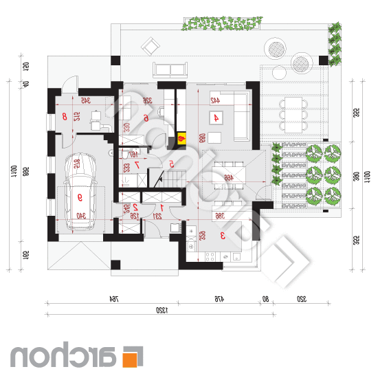 Dom w amorfach 2 | rzut parteru