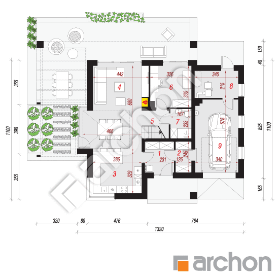 Dom w amorfach 2 | rzut parteru