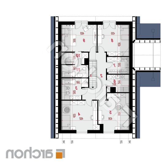 Dom w aurorach 16 (G2) | rzut poddasza