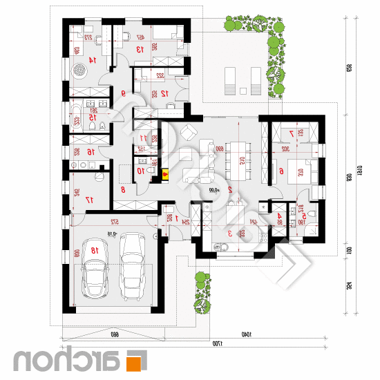 Dom w nawłociach 2 (G2) | rzut parteru