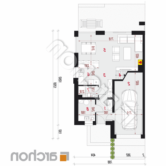 Dom w klematisach 27 (B) | rzut parteru