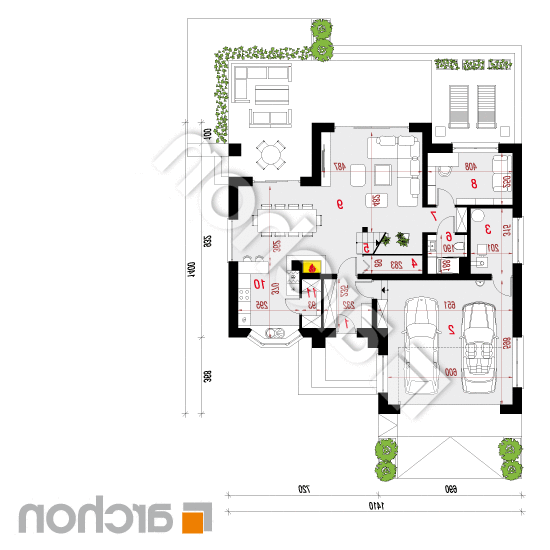 Dom w kalateach 7 (G2) | rzut parteru